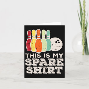 Dit is mijn Bowling Spare Shirt Retro Bowler Manne Kaart