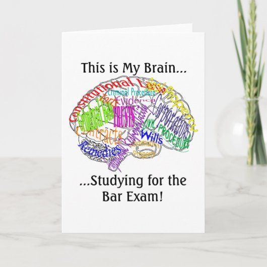 Dit is mijn brein...Bar examen Kaart (Voorkant)