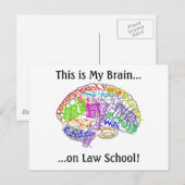 Dit is mijn brein...Law School Briefkaart (Voorkant / Achterkant)