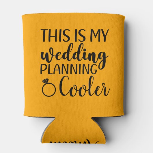 Dit is mijn bruiloft planning bruid om grappig te blikjeskoeler (Achterkant)