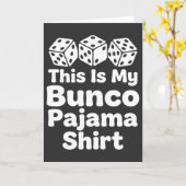 Dit is mijn Bunco Pyjamashirt grappig cadeau Kaart (Gele Bloem)