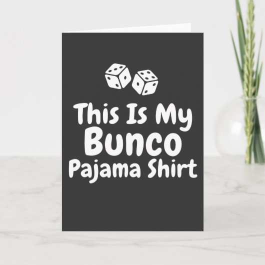 Dit is mijn Bunco Pyjamashirt grappig cadeau Kaart (Voorkant)