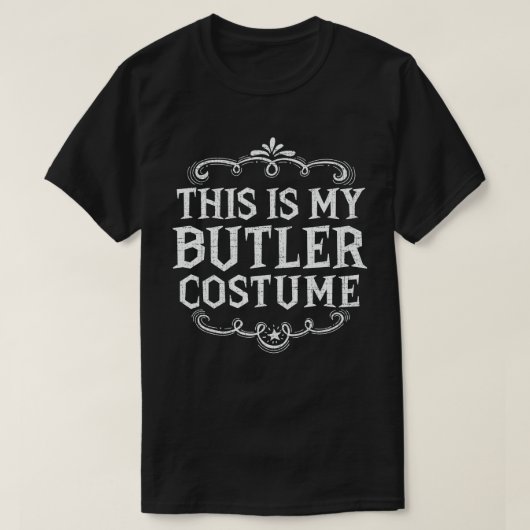 Dit is mijn Butler kostuum Funny Lazy Halloween T-shirt (Design voorkant)