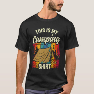 Dit is mijn camping Camper Kampeerterrein Camp vr T-shirt