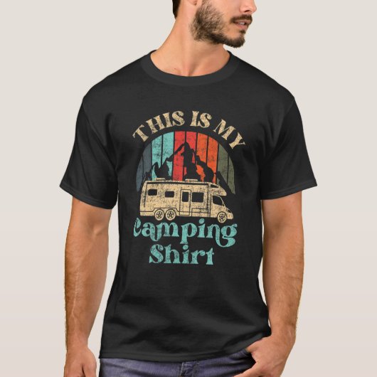 Dit is mijn camping Motorhome Campervan Retro Vint T-shirt (Voorkant)