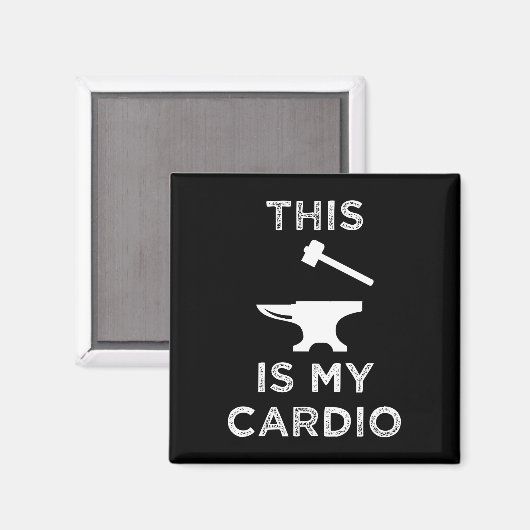 Dit is mijn cardio - Blacksmithing Magneet (Voorkant / Achterkant)
