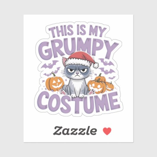 Dit is mijn chagrijnige kostuum - Grappig ontwerp  Sticker (Vel)