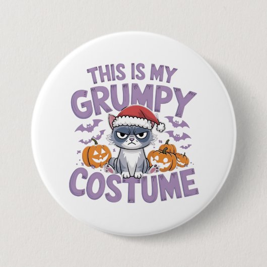 Dit is mijn chagrijnige kostuum grappig ontwerp vo ronde button 7,6 cm (Voorkant)