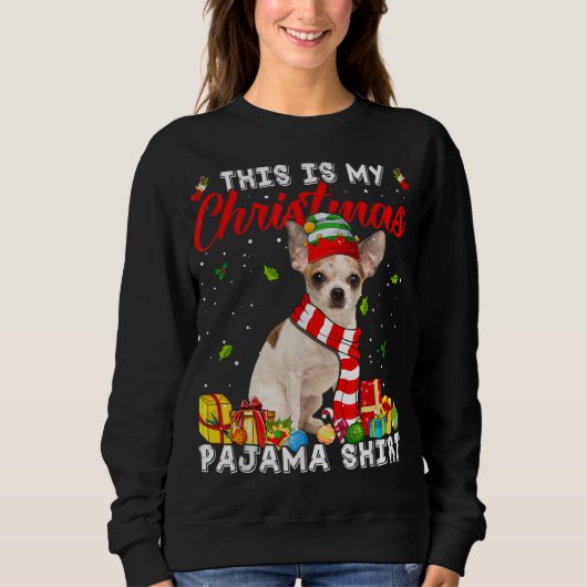 Dit is mijn Chihuahua Dog kerstpajama's lig Trui (Voorkant)