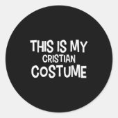 Dit is mijn christelijke kostuum Halloween eenvoud Ronde Sticker (Voorkant)