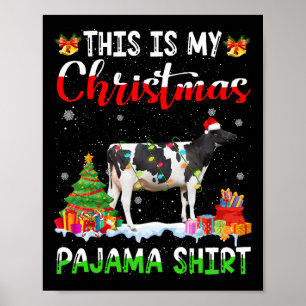 Dit is mijn Christmas Pajama Dairy Koe liefhebber Poster