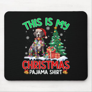 Dit is mijn Christmas Pajama Great Dane Hondenlief Muismat