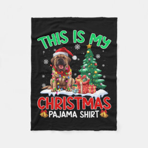 Dit is mijn Christmas Pajama Mastiff Hondenliefheb Fleece Deken