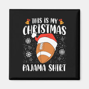 Dit is mijn Christmas Pajama Shirt Football Xmas S Magneet