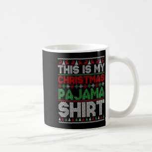 Dit is mijn Christmas Pajama Shirt Funny Xmas Mann Koffiemok