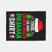 Dit is mijn Christmas pyjama Shirt Funny Xmas PJS Fleece Deken (Voorkant (Horizontaal))