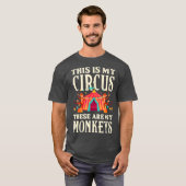 Dit is mijn Circus. Dit zijn mijn apen familie T-shirt (Voorkant volledig)