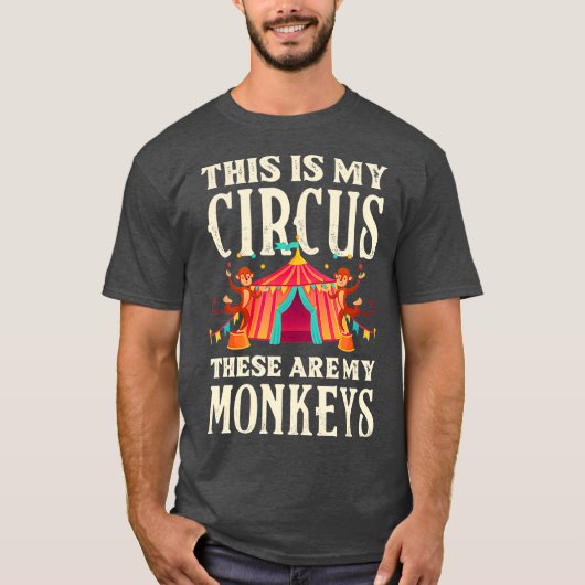 Dit is mijn Circus. Dit zijn mijn apen familie T-shirt (Voorkant)