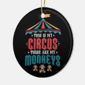Dit is mijn Circus Dit zijn mijn apen Keramisch Ornament (Links)