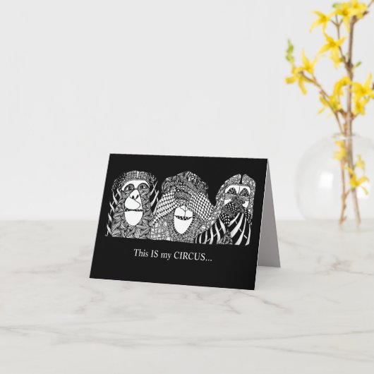 Dit is mijn CIRCUS, en dit zijn mijn APEN Kaart (Gele Bloem)