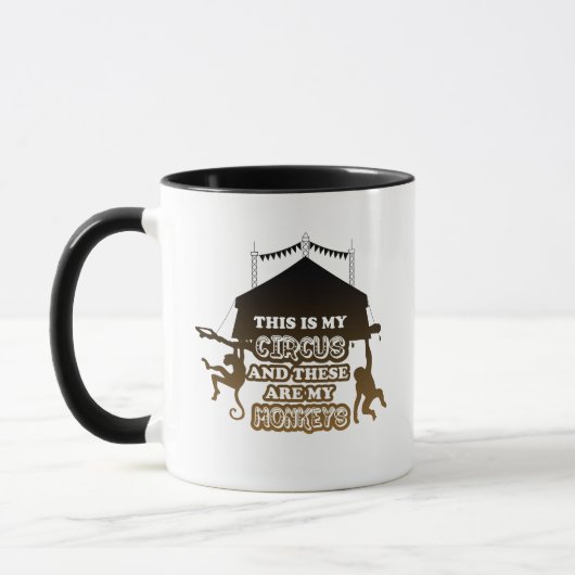 Dit is Mijn Circus en dit zijn mijn apen Mok (Links)