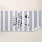Dit is mijn Circus Striped Beach Towel Strandlaken (Voorkant)