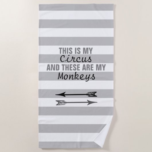 Dit is mijn Circus Striped Beach Towel Strandlaken (Voorkant)