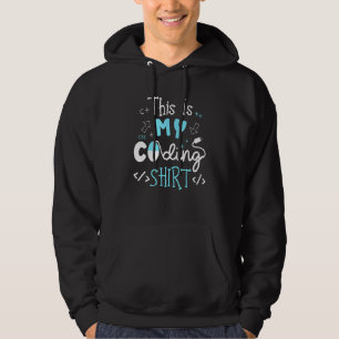 Dit is mijn computer met coderingscode nerd hoodie