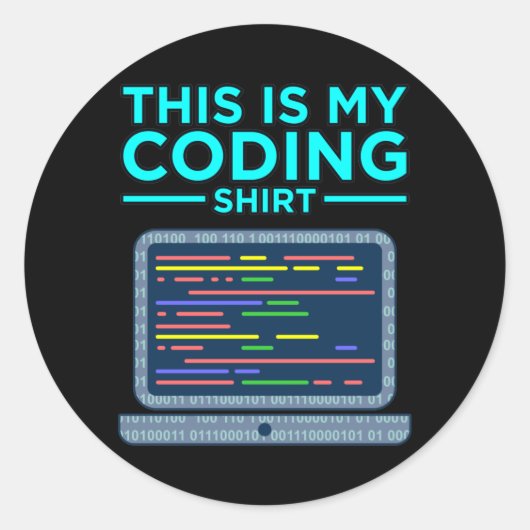Dit is mijn computerprogrammeerprogramma voor code ronde sticker (Voorkant)