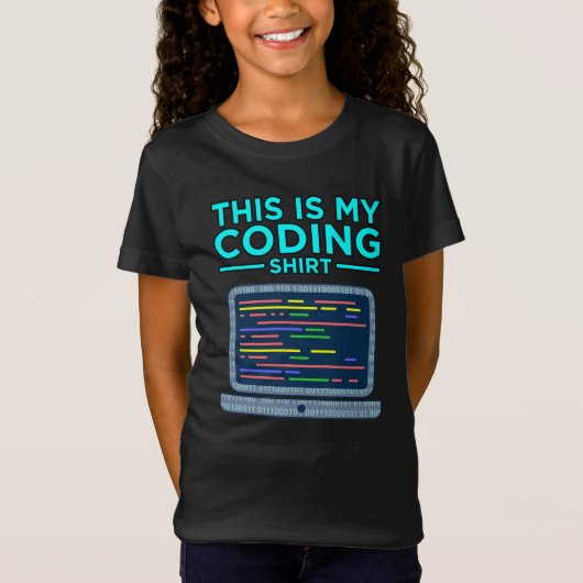 Dit is mijn computerprogrammeerprogramma voor code t-shirt (Voorkant)