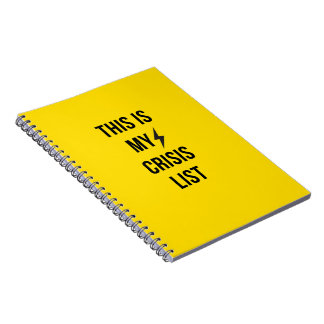 Dit is mijn Crisislijst™ – Bold Burnout-Core Notitieboek