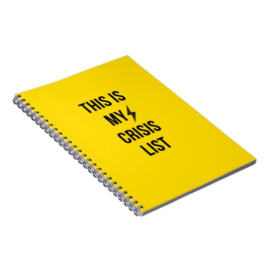 Dit is mijn Crisislijst™ – Bold Burnout-Core Notitieboek (Rechterzijde)