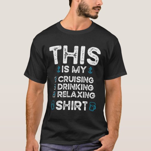 Dit is mijn cruiseschip dat Drink om te ontspannen T-shirt (Voorkant)