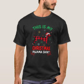 Dit is mijn Dachshund Dog-kerstpyjama-rode plaat T-shirt (Voorkant)