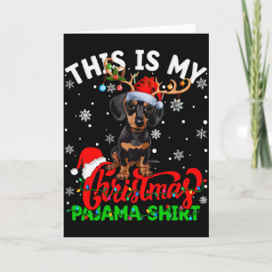 Dit Is Mijn Dachshund Hond Lelijke Kerstmuts Swe Kaart