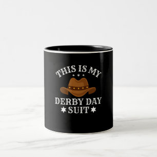 Dit Is Mijn Derby Dag Pak Grappige Paardenrace Der Tweekleurige Koffiemok