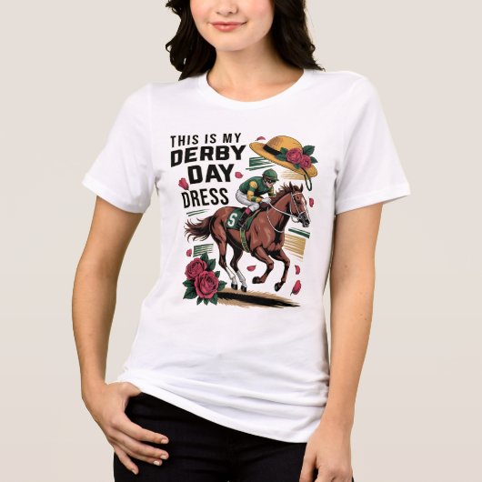 Dit is mijn Derby Day Dress Tri-Blend Shirt (Voorkant)