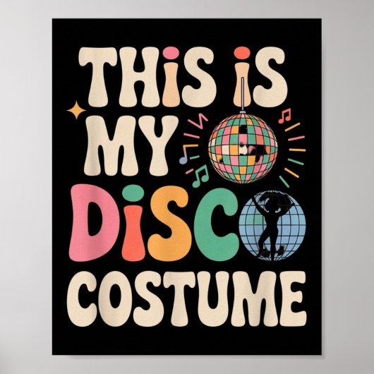 Dit is mijn disco kostuum retro grappige jaren 70 poster (Voorkant)