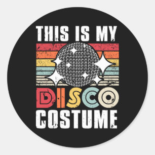 Dit is mijn discokostuum jaren 70  jaren 70 dansen ronde sticker