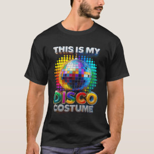 Dit is mijn discokostuum Rainbow Mirror Ball Party T-shirt