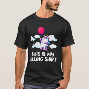 Dit is mijn dodelijke regenboog Schattigee eenhoor T-shirt