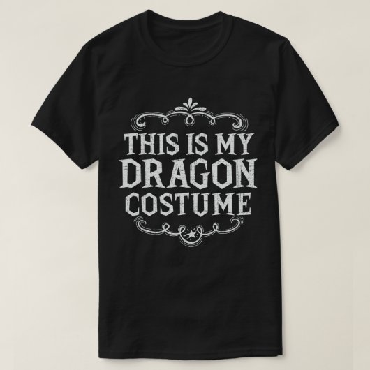 Dit is mijn drakenkostuum Funny Lazy Halloween T-shirt (Design voorkant)