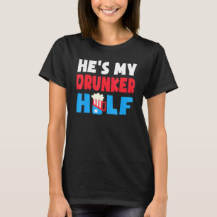 Dit is mijn Drunker Beer van 4 juli Drink Amerika T-shirt