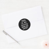 Dit is mijn Duckpin Bowling Shirt Bowler Ronde Sticker (Envelop)