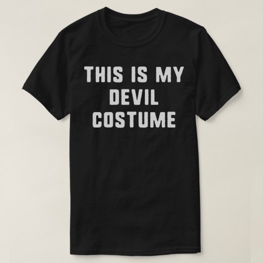 Dit is mijn duivel Halloween Costume Easy Lazy T-shirt (Design voorkant)
