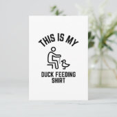 Dit is mijn eenden die shirt geven bedankkaart (Staand voorkant)