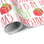 Dit is mijn eerste kerstpasgeboren baby Xmas Cadeaupapier (Rol Hoek)