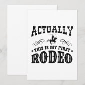 Dit is mijn eerste rodeo bedankkaart (Voorkant / Achterkant)