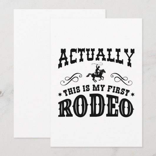 Dit is mijn eerste rodeo bedankkaart (Voorkant / Achterkant)