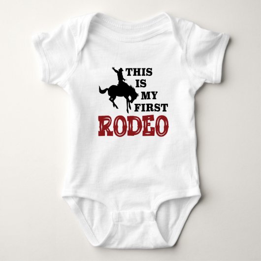 Dit is mijn eerste Rodeo Bodysuit voor de eerste v (Voorkant)